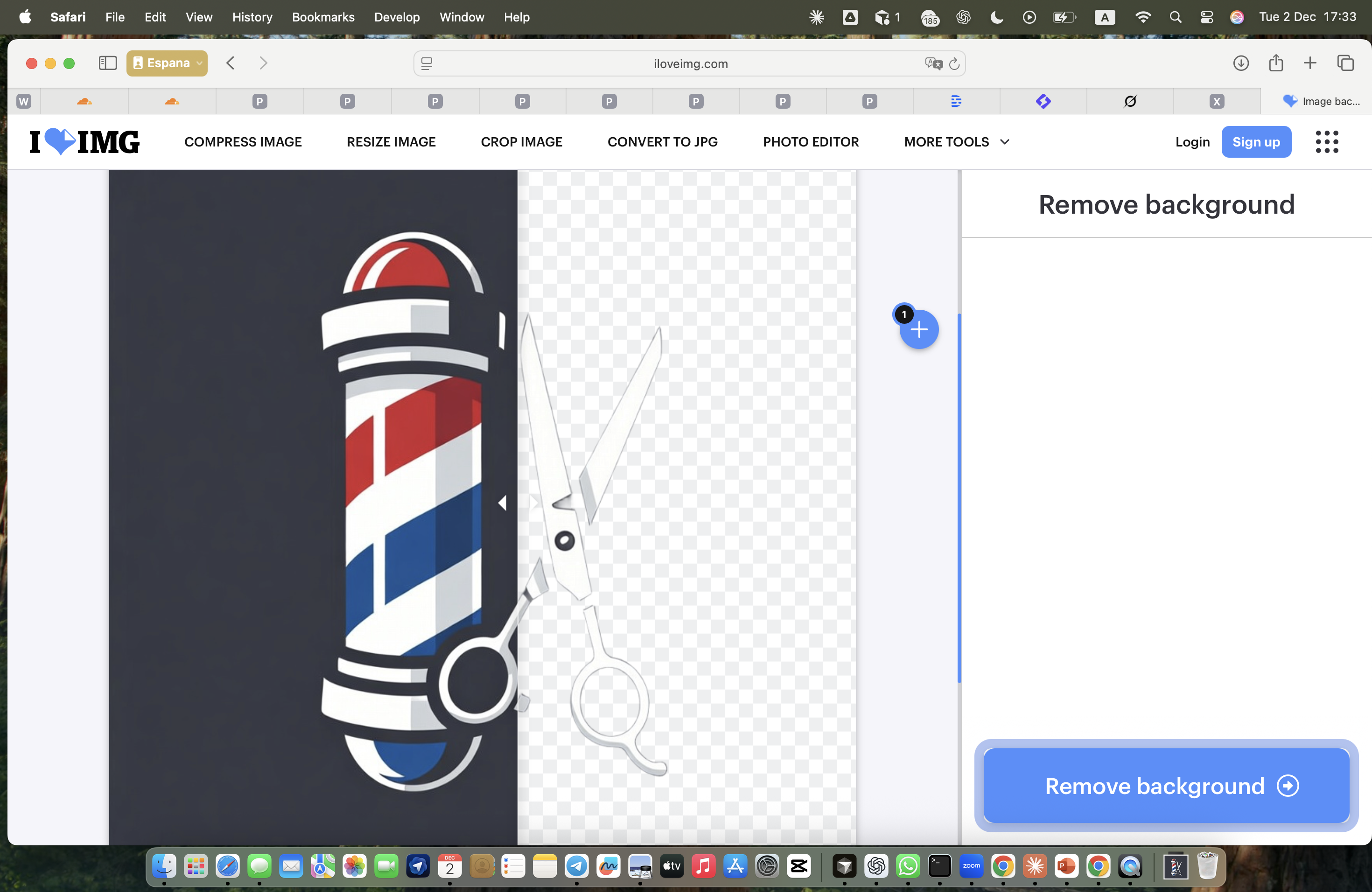 Remove background tool