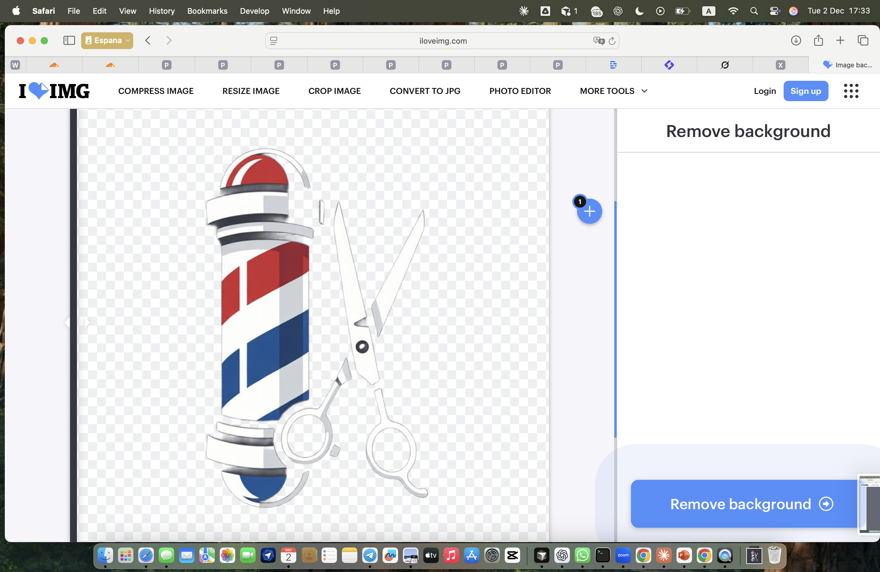 Background removal process